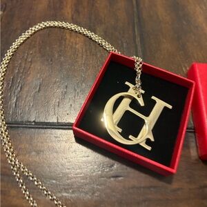 Carolina Herrera Silver Initial Necklace